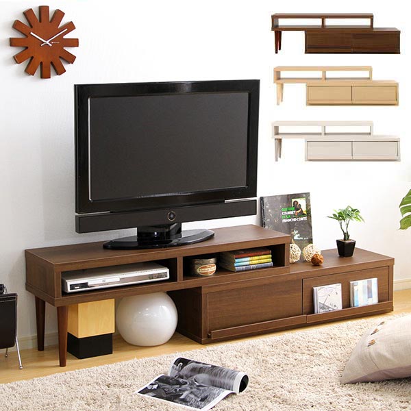 テレビ台 完成品伸縮式 アール EARL コーナーTV台 ローボード リビング 収納 新生活 引越し 家具 北海道送料別途 沖縄 離島別途送料見積もり メーカー直送 ER-120EX