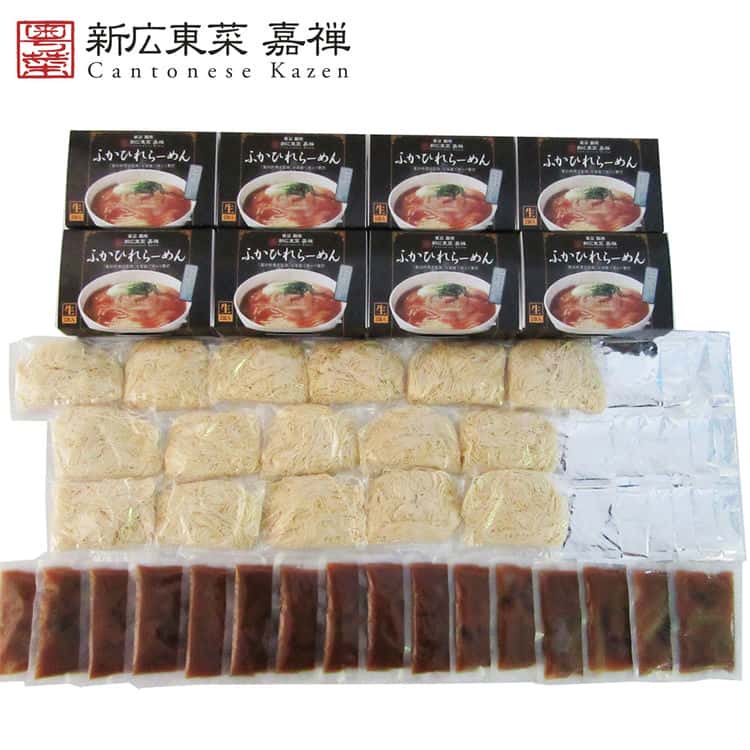 【ジャンルSALE 10%OFF！】 東京 銀座 嘉禅 ふかひれらーめん 16食 銀座嘉禅・簗田料理長監修 ご家庭で味わう贅沢なラーメン のど越しの良い極細麺と旨味を凝縮した白湯スープに三陸産ふかひれ餡が良く絡みます ご進物｜Baby・Sies（ベイビー・シーズ）