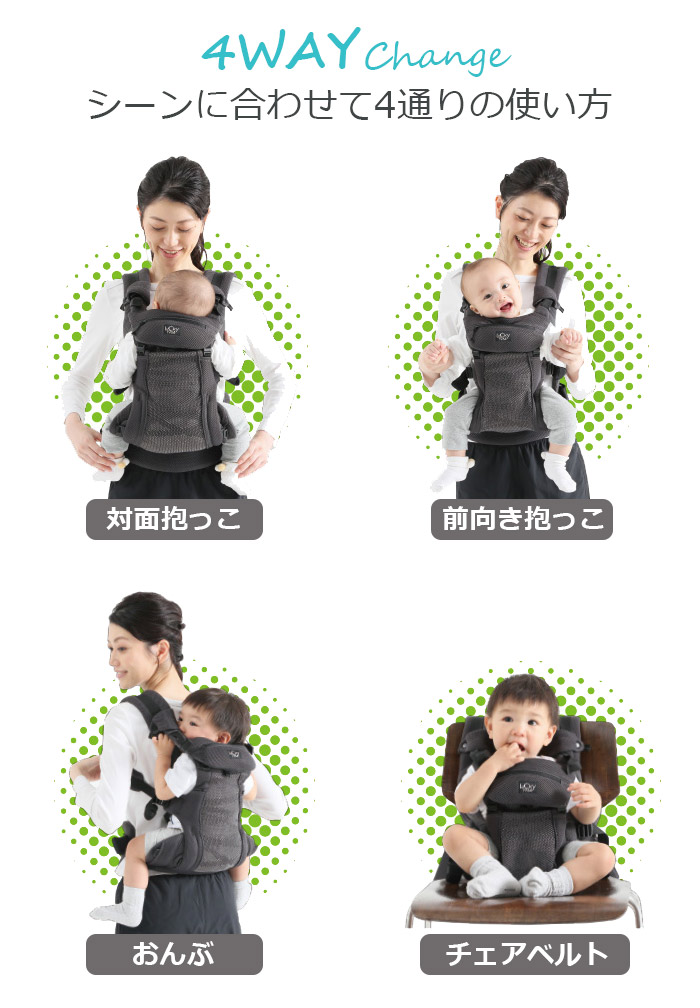 【日本製スタイ1枚プレゼント中】パワーサポートキャリア/オールメッシュタイプ/人体工学/新生児/子守帯/抱っこひも/おんぶひも/チェアベルト/丸洗い/ベビー/ママ/パパ【SG基準適合製品/