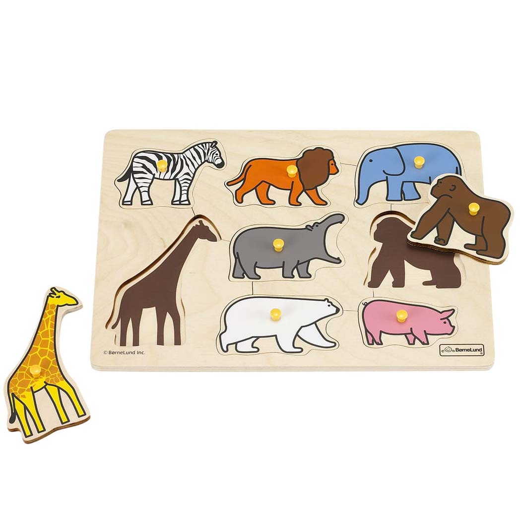 【正規品】【BorneLundボーネルンド】ピックアップパズル動物園/指先あそび/木製玩具/木製おもちゃ/知育玩具/贈り物・ギフト/ベビー/キッズ【正規取扱店】【メール便送料無料】