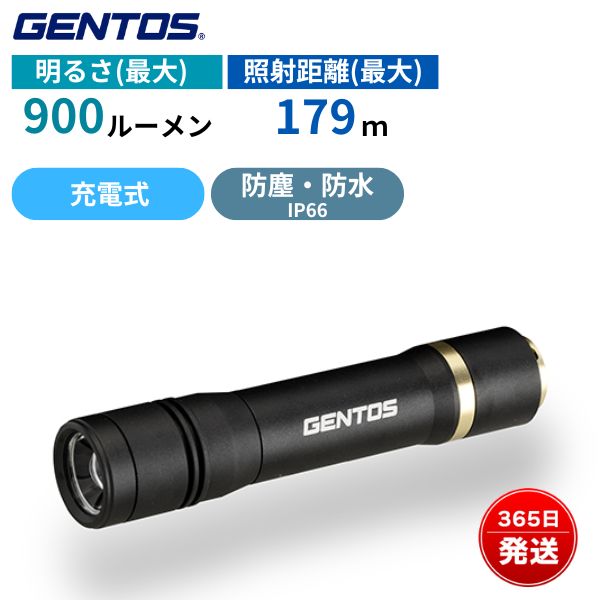 楽天市場】ジェントス RX-486PB LED懐中電灯 充電式ライト USB