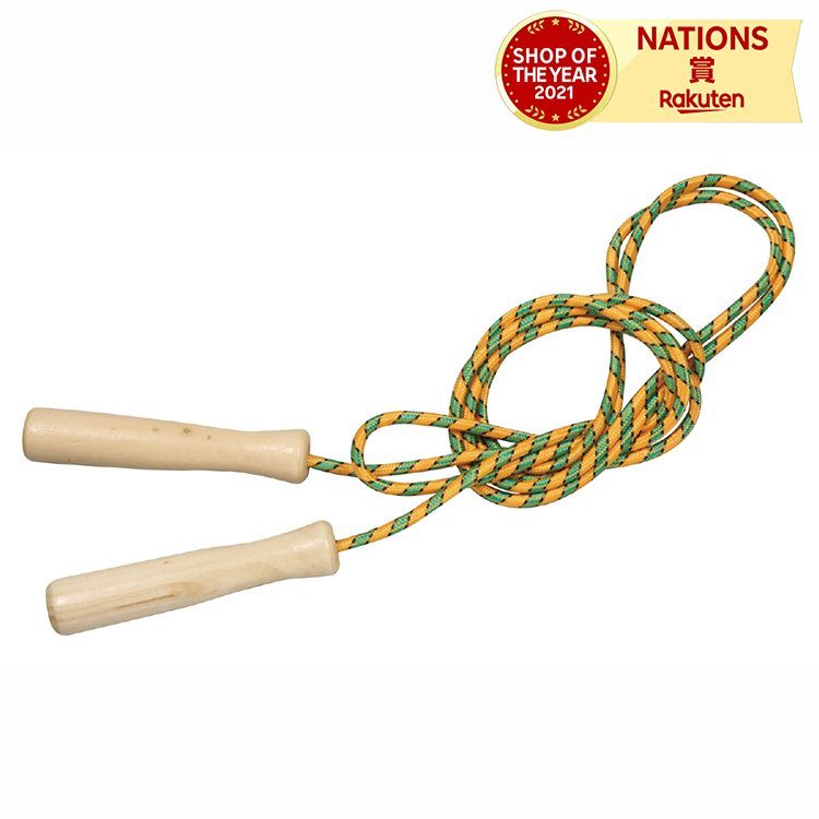 木柄なわとび オレンジ アーテック カラーひも 縄跳び 学校 体育 体操 授業 部活 トレーニング 外遊び 玩具 おもちゃ画像