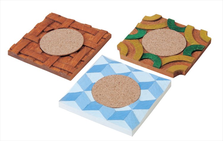 楽天市場】【個人宅配送不可】アーテック 木彫コースター3枚組