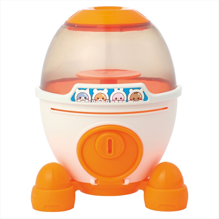 ロケットちょきんばこ オレンジ 貯金箱 男の子 女の子 ロケット型 青 ブルー マネーバンク 鍵付き お金 お年玉 コインバンク ミニ金庫 子供 幼児 幼稚園 保育園画像