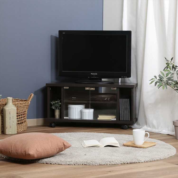 ｺｰﾅｰTVﾎﾞｰﾄﾞ ﾌﾞﾗｳﾝ ローボード TV台 テレビ台 おしゃれ 不二貿易 リビングボード 収納ボックス 新生活 AV収納 AVボード