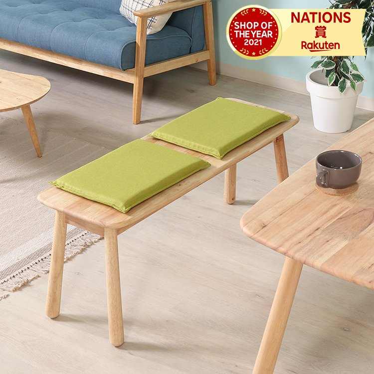 Natural Signature ﾀﾞｲﾆﾝｸﾞﾍﾞﾝﾁ ﾃｨﾑﾊﾞ 不二貿易 2人掛け 幅100cm ナチュラルシ デザイナーズ クッション付き チェア ダイニング