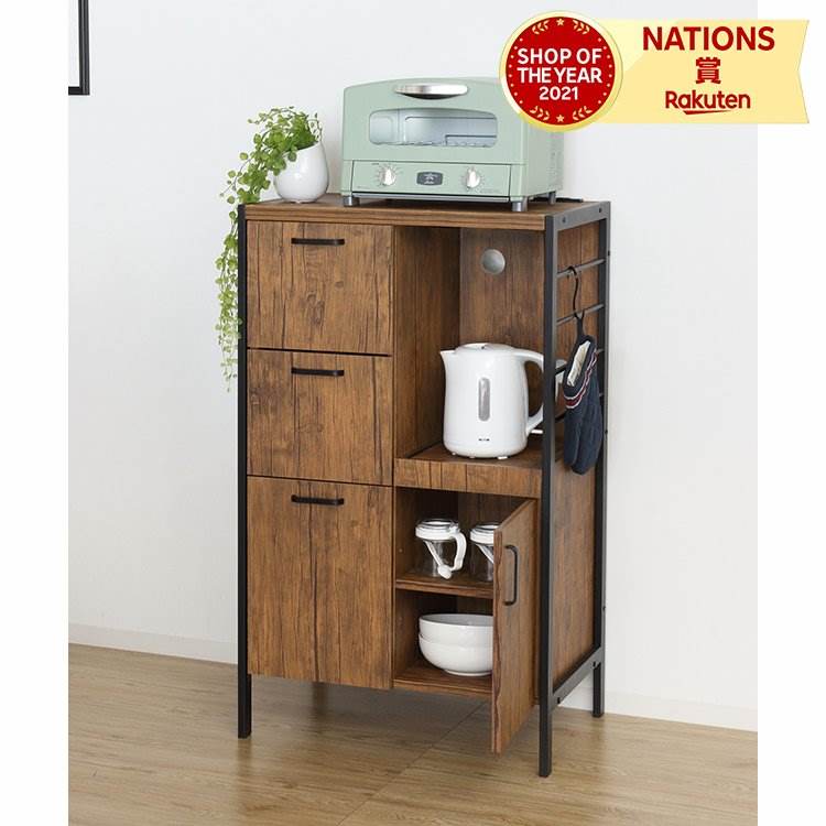 楽天市場】《クロシオ》ヌーヴォー 食器棚 30-180 幅30cm 高さ180cm