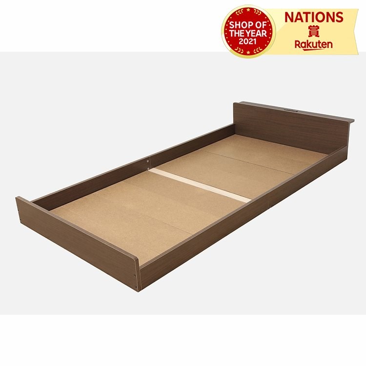 新品★ ベッドフレーム ベッド 枠 一人暮らし S/SD/D]木目調ベッドフレーム 単品orマットレスセット