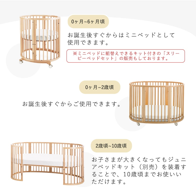 逸品 ストッケ Stokke スリーピー ベッド 正規販売店 Sleepi ベビーベッド 新生児 赤ちゃん 木製 Fucoa Cl