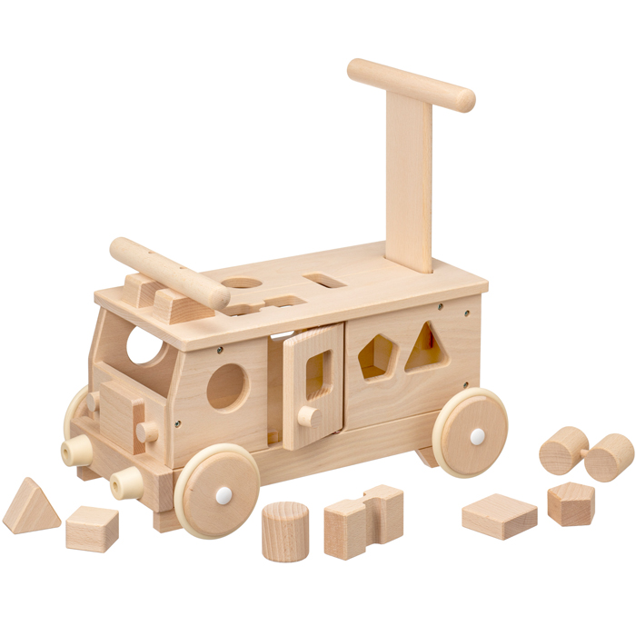 森のパズルバス 乗用玩具 押し車 木製 足けり乗用 おもちゃ （訳ありセール 格安） ブロック パズル 知育玩具 子供用乗り物 平和工業
