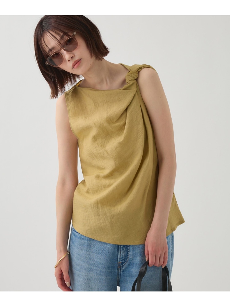 【TELA】ツイストショルダーブラウス BABYLONE バビロン トップス シャツ・ブラウス パープル ベージュ【送料無料】[ Fashion]