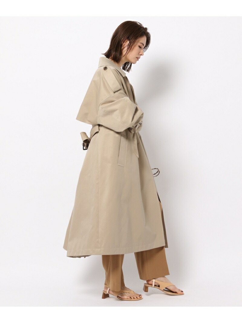 楽天市場 オーバーサイズトレンチコート Babylone バビロン コート ジャケット トレンチコート ネイビー ベージュ 送料無料 Rakuten Fashion Babylone