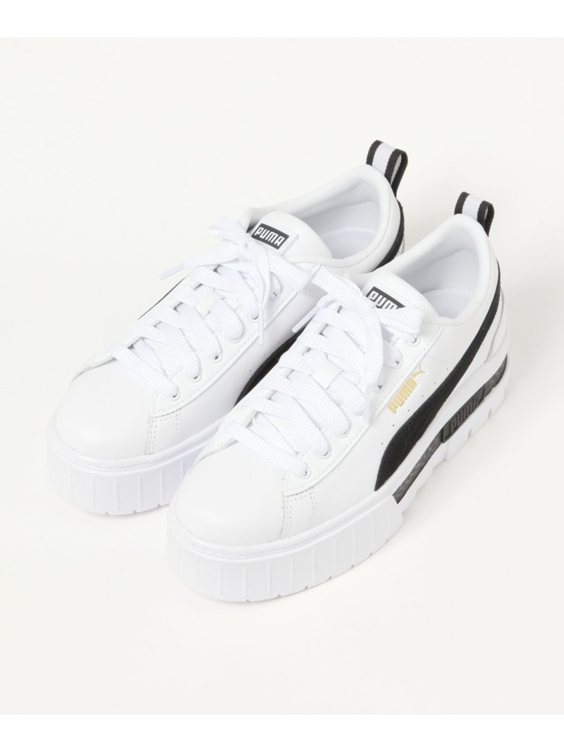 【PUMA】メイズ レザー スニーカー ウィメンズ BABYLONE バビロン シューズ・靴 スニーカー ベージュ ブラック【送料無料】[Rakuten Fashion]画像