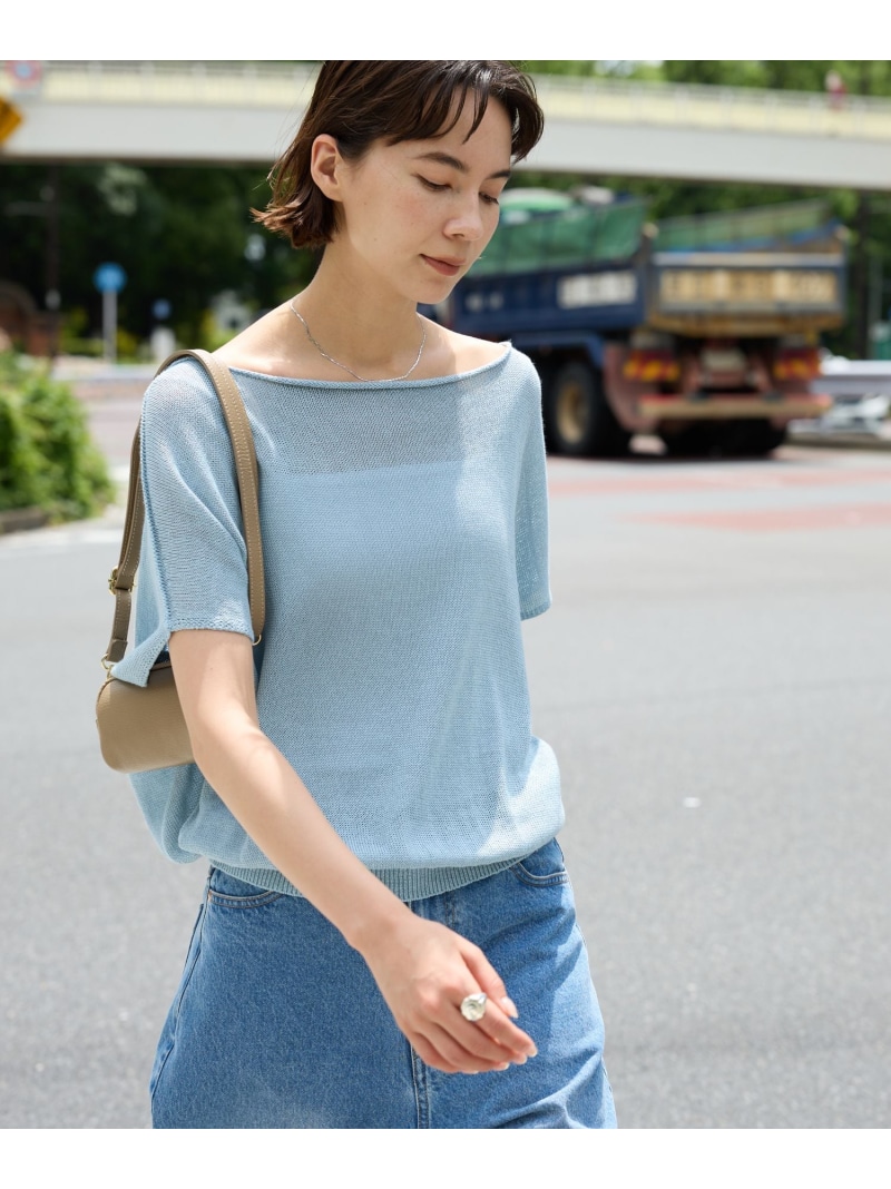 【SALE／20%OFF】ニュアンスニットプルオーバー BABYLONE バビロン トップス ニット ホワイト ベージュ ブルー グレー【RBA_E】【送料無料】[Rakuten Fashion]画像