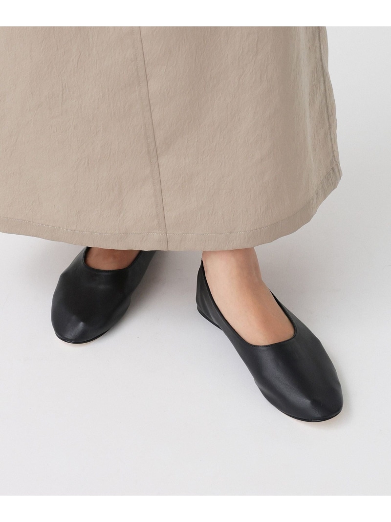 フラットレザーシューズ BABYLONE バビロン シューズ・靴 パンプス ブラック ベージュ【送料無料】[ Fashion]