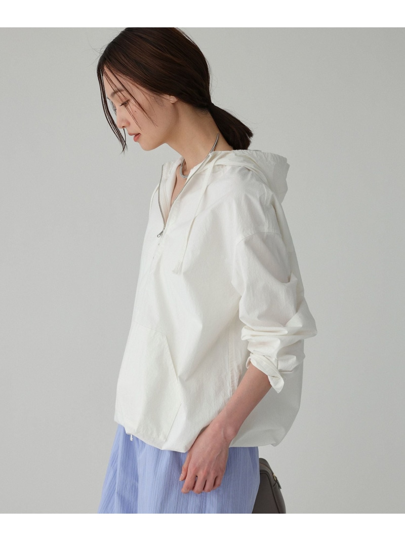 フード付きシャツプルオーバー BABYLONE バビロン トップス シャツ・ブラウス ホワイト ネイビー【送料無料】[ Fashion]