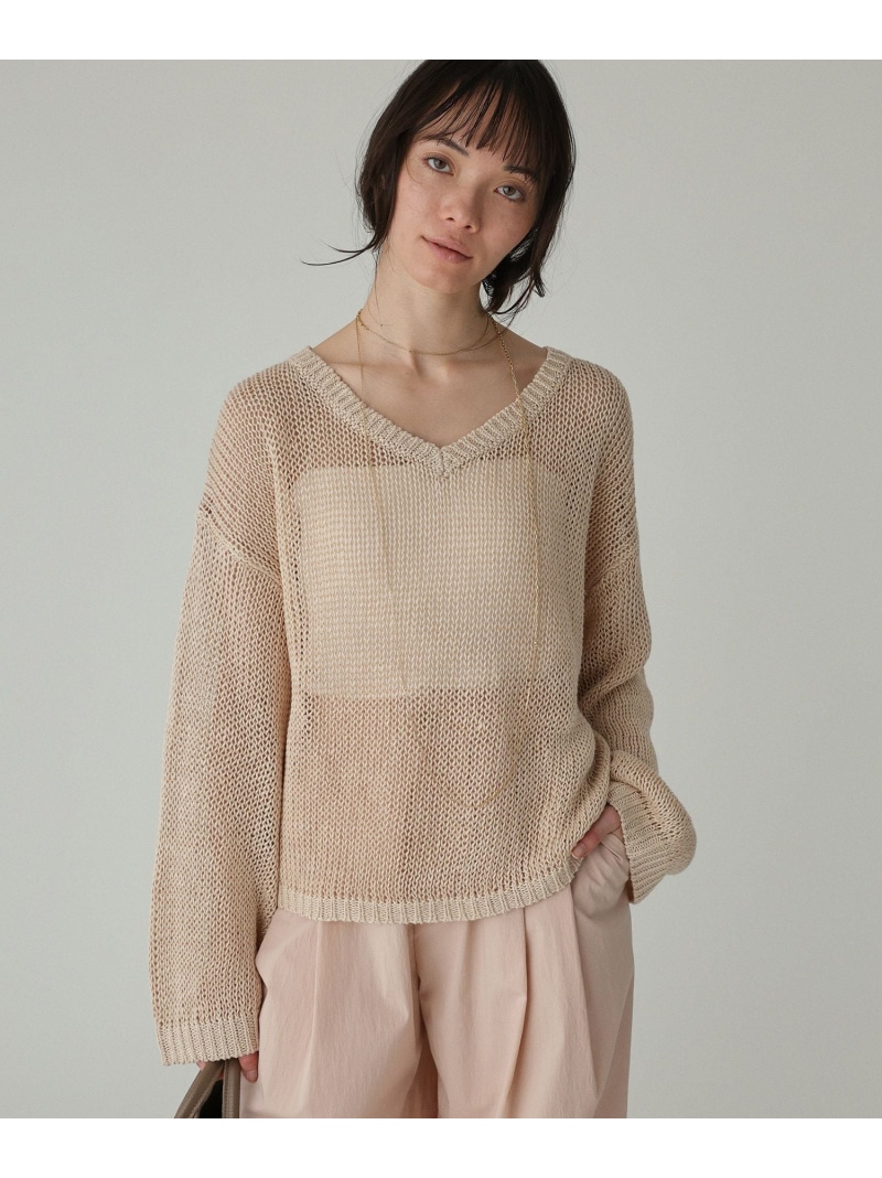 2WAYリネンプルオーバー BABYLONE バビロン トップス ニット グレー グリーン ホワイト ベージュ【送料無料】[ Fashion]
