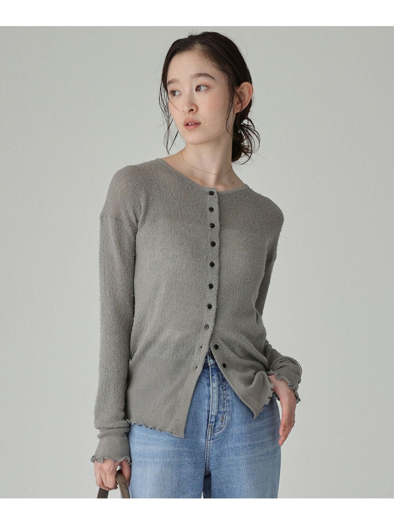 フェザーシアーカーデ BABYLONE バビロン トップス ニット ホワイト グレー【送料無料】[ Fashion]
