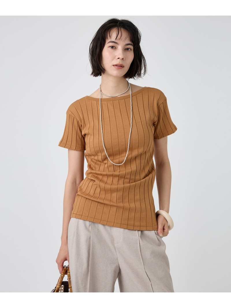 【YOUNG\u0026OLSEN】＜別注＞2WAY肋筋TEE BABYLONE バビロン トップス カットソー・プルオーバー 白いこと 赤銅色【貨物輸送無料】[ Fashion]