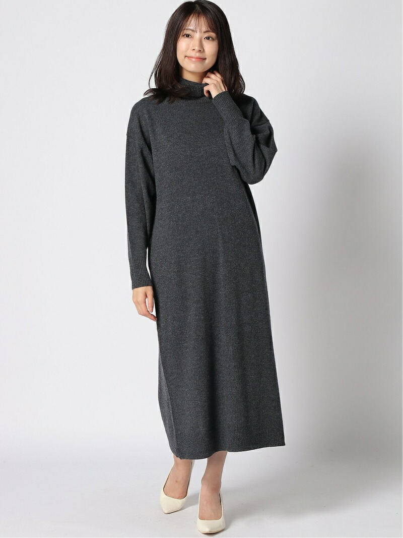 楽天市場 Rakuten Fashion タートルニットop Babylone バビロン ワンピース ニットワンピース グレー ブラウン パープル 送料無料 Babylone