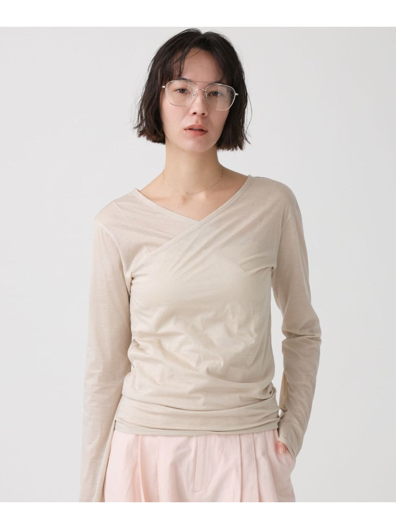 【onit】＜別注カラー有り＞カシュクールトップス BABYLONE バビロン トップス カットソー・Tシャツ ベージュ【送料無料】[ Fashion]
