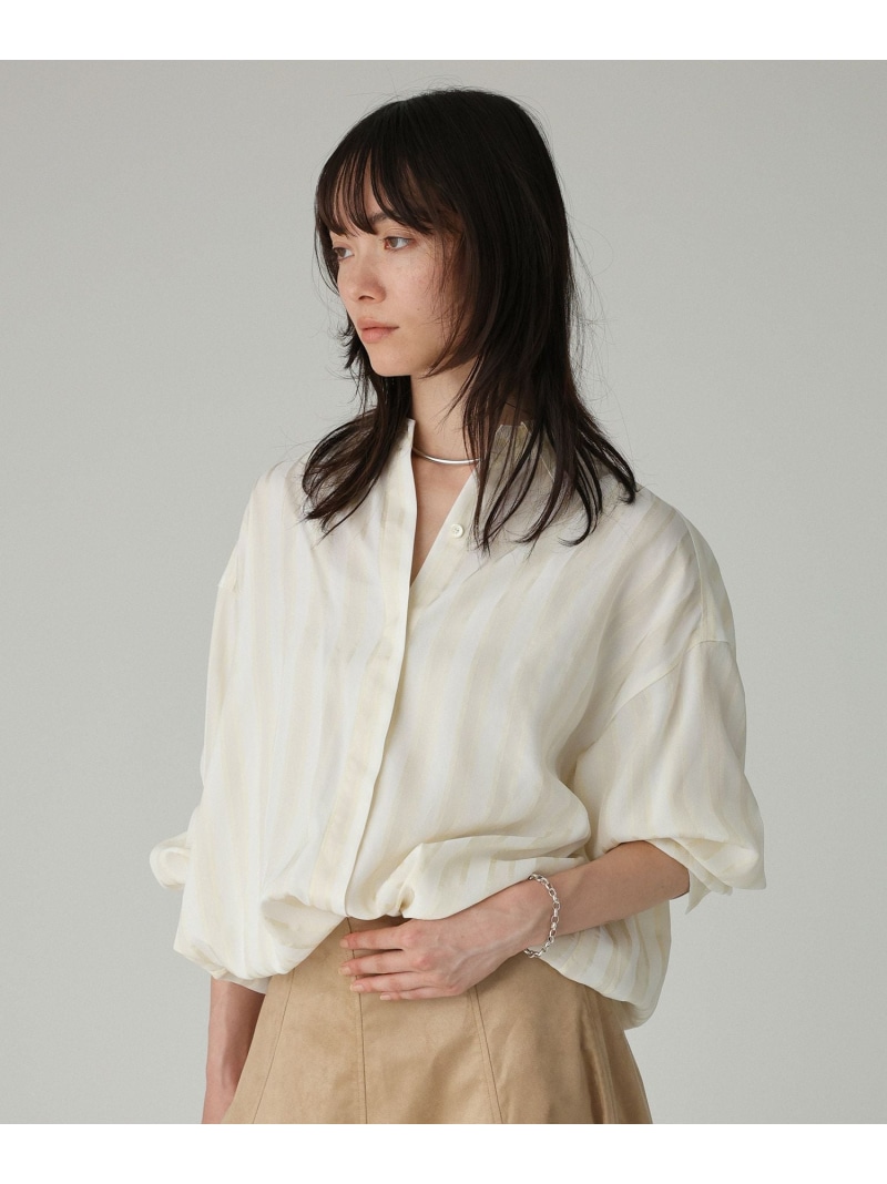 【SALE／46%OFF】キュプラストライプシャツ BABYLONE バビロン トップス シャツ・ブラウス ブルー イエロー【RBA_E】【送料無料】[ Fashion]｜BABYLONE