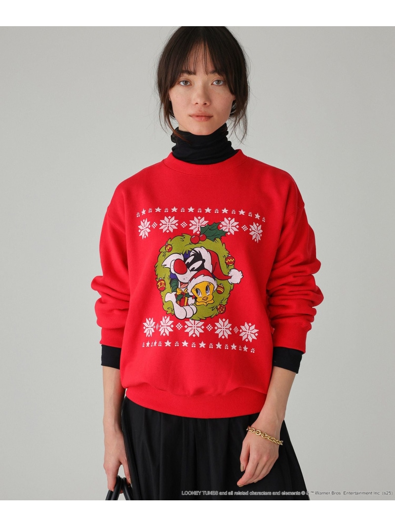 【SALE／28%OFF】【GOOD ROCK SPEED】Loony Tunes/スウェット BABYLONE バビロン トップス スウェット・トレーナー レッド【RBA_E】【送料無料】[ Fashion]｜BABYLONE