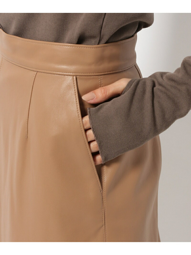 W フェイクレザーaラインsk Babylone スカート バビロン