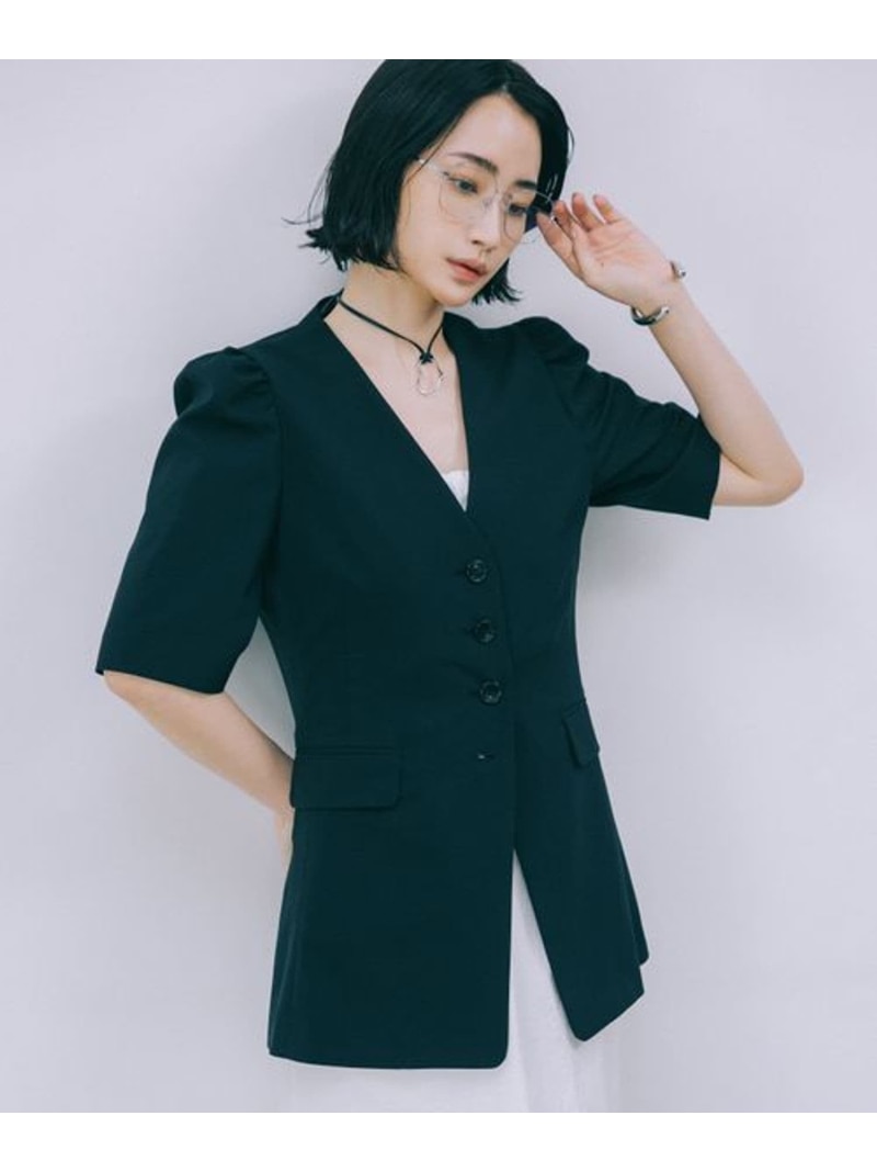 柳橋唯さんコラボアイテム】【追加予約】5分袖パフスリーブジャケット