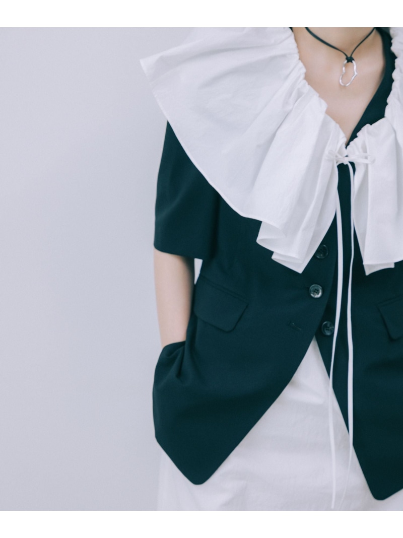 柳橋唯さんコラボアイテム】【追加予約】5分袖パフスリーブジャケット