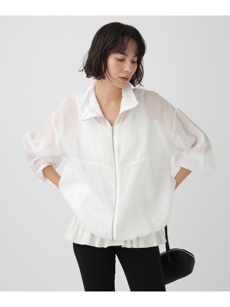 【一部カラーWEB限定】ラミージップブルゾン BABYLONE バビロン ジャケット・アウター ブルゾン・ジャンパー ブラック ホワイト ベージュ ブラウン【先行予約】*【送料無料】[ Fashion]