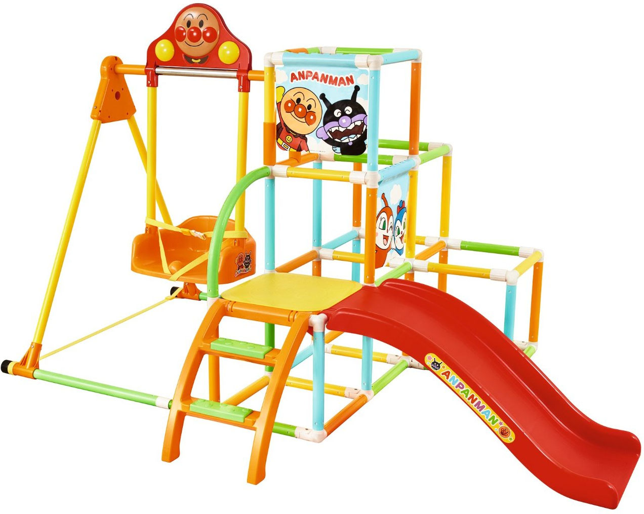 アンパンマン アガツマ ポイントup カンタン折りたたみブランコパークdx ジャングルジム 鉄棒 滑り台 滑り台 ママ割でさらに 鉄棒 Sodo うちの子天才 大型遊具 ブランコ 室内