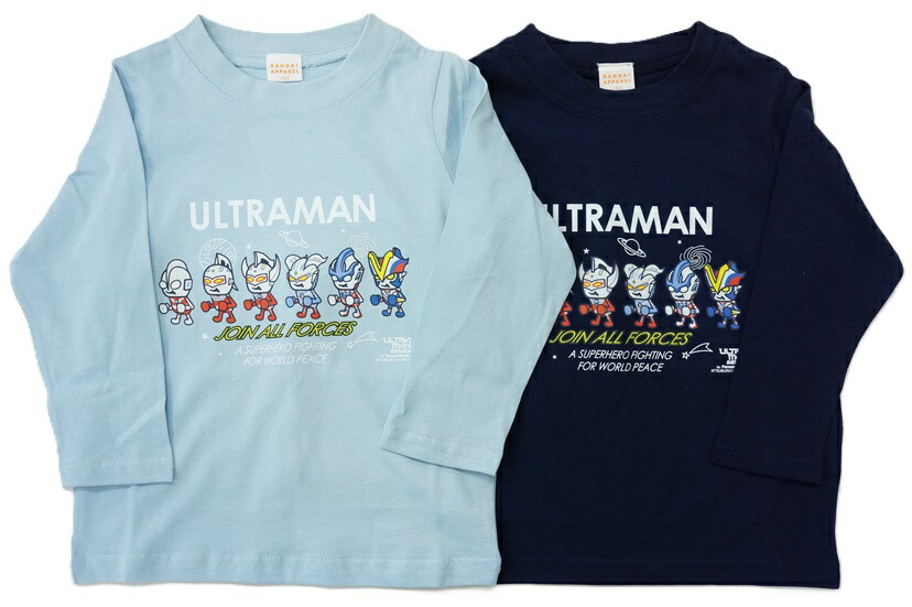 BANDAI PansonWorksウルトラマン長袖Tシャツ(6ウルトラヒーロー・ギンガ・ビクトリーなど)PR9105天竺素材綿100%画像