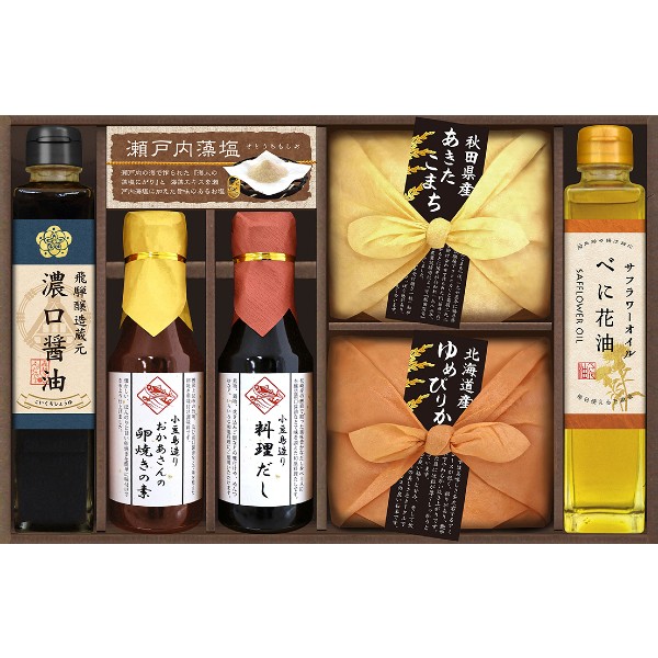 【送料込み】【送料無料！】<br>美食ファクトリー こだわり調味料とお米ギフト<br>【出産内祝 内祝い お返し お祝い返し 返礼】【御歳暮 結婚内祝い 新築内祝い 入学内祝い 快気祝い】【調味料ギフト 調味料セット お米ギフト お米セット】