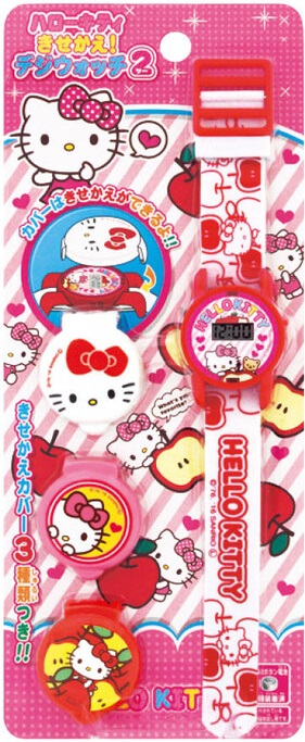 ハローキティーちゃん（デジカメ）（腕時計）2点セット ハローキティ サンリオ きせかえ デジウォッチ2 カバー3種類