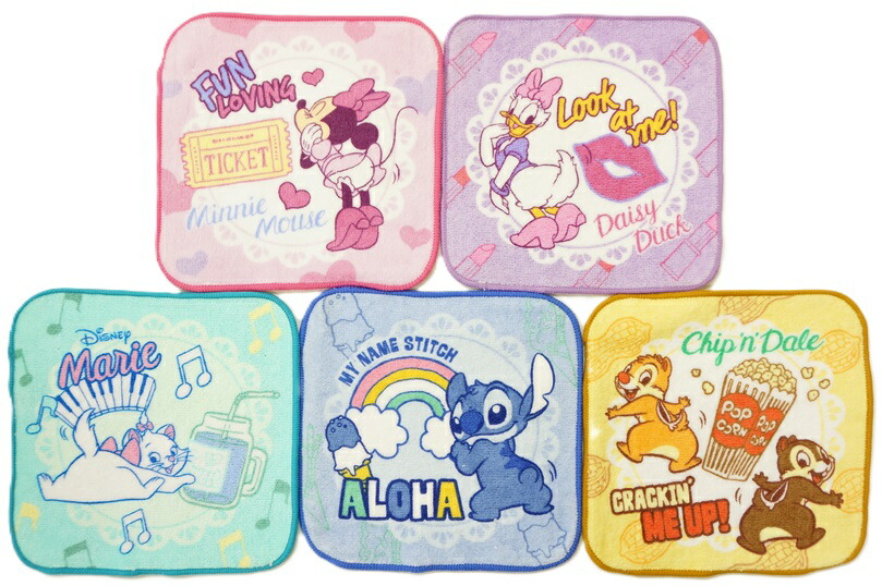 ミッキーマウス・ミニーマウス タオルハンカチ 2枚セット Disney ディズニー タオルハンカチ フェイス 2枚 ミッキー
