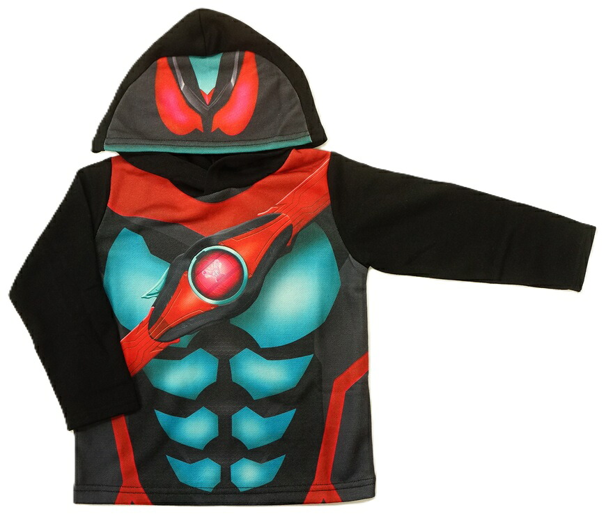 【メール便利用！送料込み】BANDAI仮面ライダーゼッツ変身パーカー長袖KAMEN RIDER ZEZTZ EQ8907(フード付きトレーナー)裏毛素材(100-130cm)画像