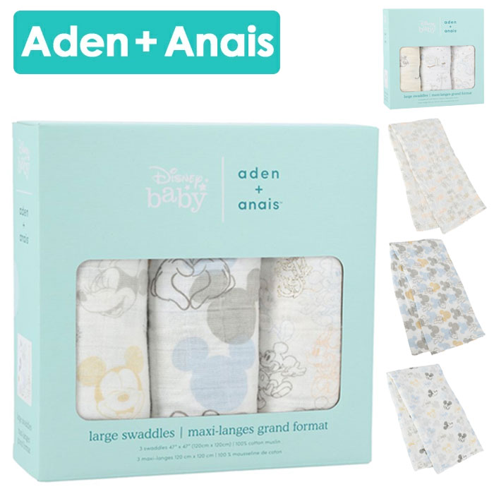 楽天市場 Aden Anais おくるみ ディズニー 3枚 セット 正規品 Aden Anais Swaddles 3 Pack ミッキーマウス ミニーマウス ダンボ 退院 冬 ベビー ブランケット 新生児 出産祝い ギフト ザ ベビーストア