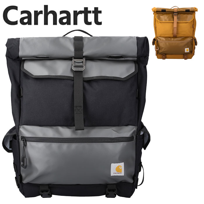 カーハート CARHARTT リュック ロールトップ バックパック 40L Nylon Roll Top Backpack ナイロン 大容量 ブランド メンズ レディース 大人 バック 男女兼用 正規 カジュアル リュックサック おしゃれ 軽量 通学 通勤 旅行 女子 男子 おでかけ デイバック｜ザ・ベビーストア