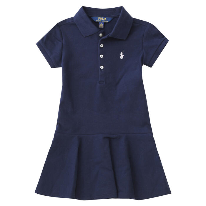 E メイル手簡 Polo ラルフローレン キッズ お嬢さん ワン破片 スカート ラルフ キッズ 小町娘 半袖筋目ワンピース Polo プリーツスカート Tシャツワンピ キッズ 嬰児 女の子 ポロシャツ しなやか 衣料 Polo Ralph Lauren ポロ Maxani Nl