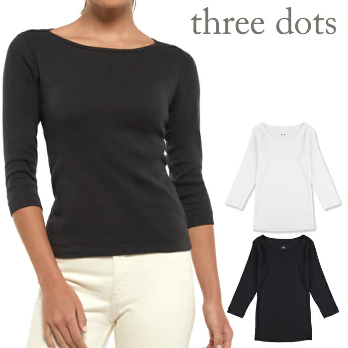 Three DotsレディースL / Sシャツチュニック カラー: ブラック Three DotsレディースL ⁄ Sシャツチュニック カラー: ブラック