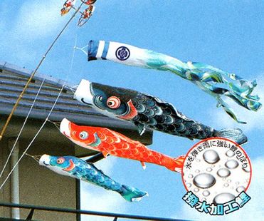 【こいのぼり】風舞 庭園用ガーデンセット打込みタイプ【3m6点セット】徳永・鯉のぼり【115-150】撥水加工