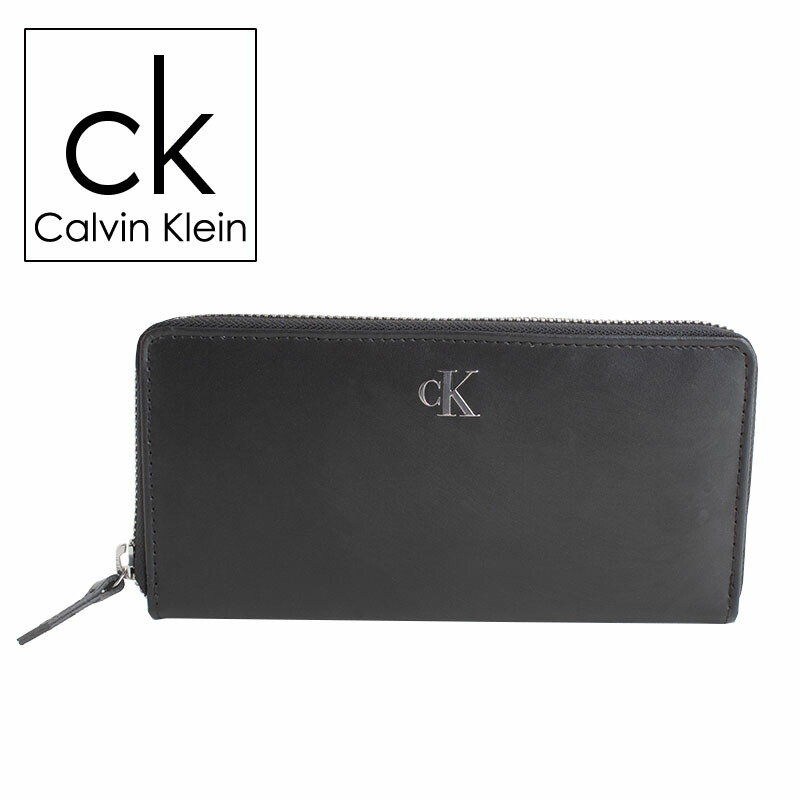 カルバンクライン ジーンズ Calvin Klein Jeans ラウンドファスナー長財布 小銭入れ付き レザー ロゴ プレート メンズ 31kj190002 BOX付 8,580円