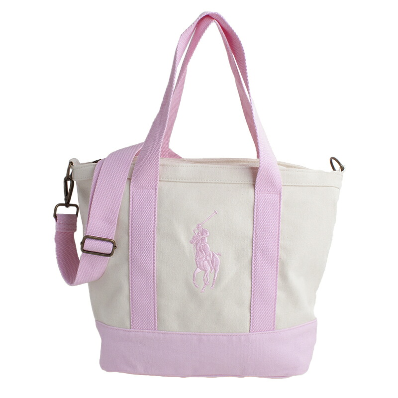 ラルフローレン RALPH LAUREN トートバッグ ポロ ビッグポニー ファスナー コットン ショルダー 2WAY レディース メンズ 9ar023 ラッピング不可 9,763円