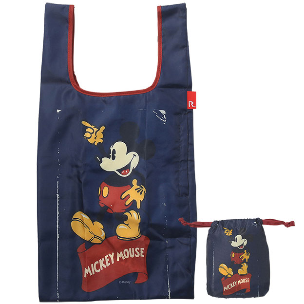 楽天市場 エコバッグ Rootote Sy ルーショッパー オトナディズニー 大人のためのミッキーグッズ ミッキー ミッキーマウス オトナディズニー 折りたたみ ショッピングバッグ ルートート Roo Shopper Otonadisney T 4946 Pose Back