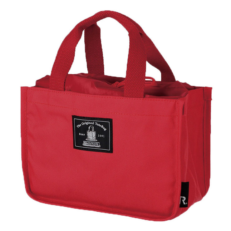 楽天市場 ランチバッグ Rootote Sn サーモキーパー2wayベーシック C 新作 毎日のお弁当に便利なサイズ 簡易保冷 巾着開閉 保冷剤入れ 保冷バッグ ルートート Thermokeeper 2way レッド Back
