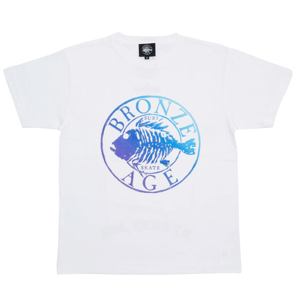 【BACKDROP x BRONZE AGE】(バックドロップ別注) CIRCLE LOGO S/S TEE / サークルロゴ 半袖Tシャツ (ホワイト) 渋谷 バックドロップ 渋谷の老舗アメカジショップ the back drop アメカジ定番 サーフ スケート オールドスクール [ネコポス対応]