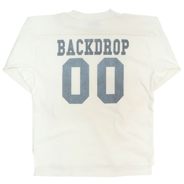 楽天市場 30 Off Backdrop バックドロップ Football Jersey フットボール シャツ ジャージ ホワイト 渋谷 バックドロップ 渋谷の老舗アメカジショップ The Back Drop 定番 スポーツ ゲームシャツ アメカジのバックドロップbackdrop