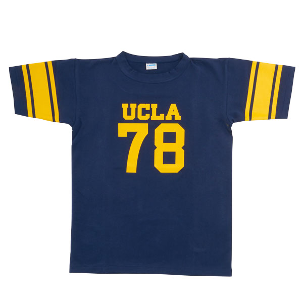 楽天市場 Champion チャンピオン Win 1 4 Sleeve F B Tee ウィン 1 4スリーブ フットボール Tシャツ Ucla ネイビー 渋谷 バックドロップ 渋谷の老舗アメカジショップ The Back Drop アメカジ 復刻 スポーツ ユーシーエルエー アメカジのバックドロップbackdrop