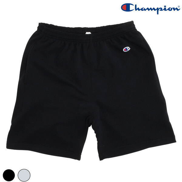 【CHAMPION】(チャンピオン) SWEAT SHORT PANTS (C5-R501) / スウェット ショートパンツ (ブラック) バックドロップ 老舗アメカジショップ the back drop ドライタッチ ストリート アメリカ製|アメカジのバックドロップbackdrop